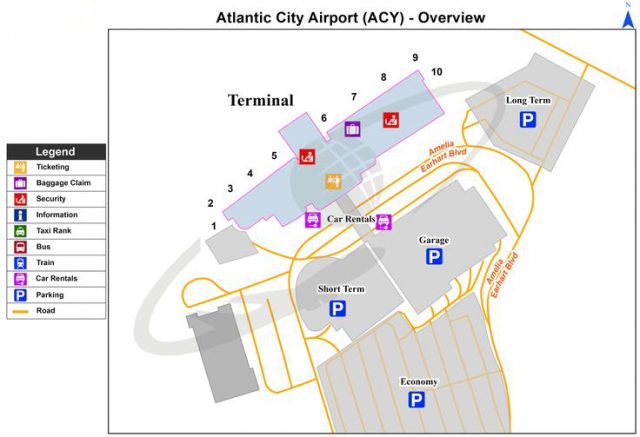airports near atlantic city nj