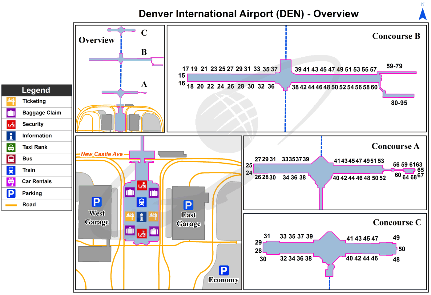 denver airport terminal map Denver International Airport Den Colorado