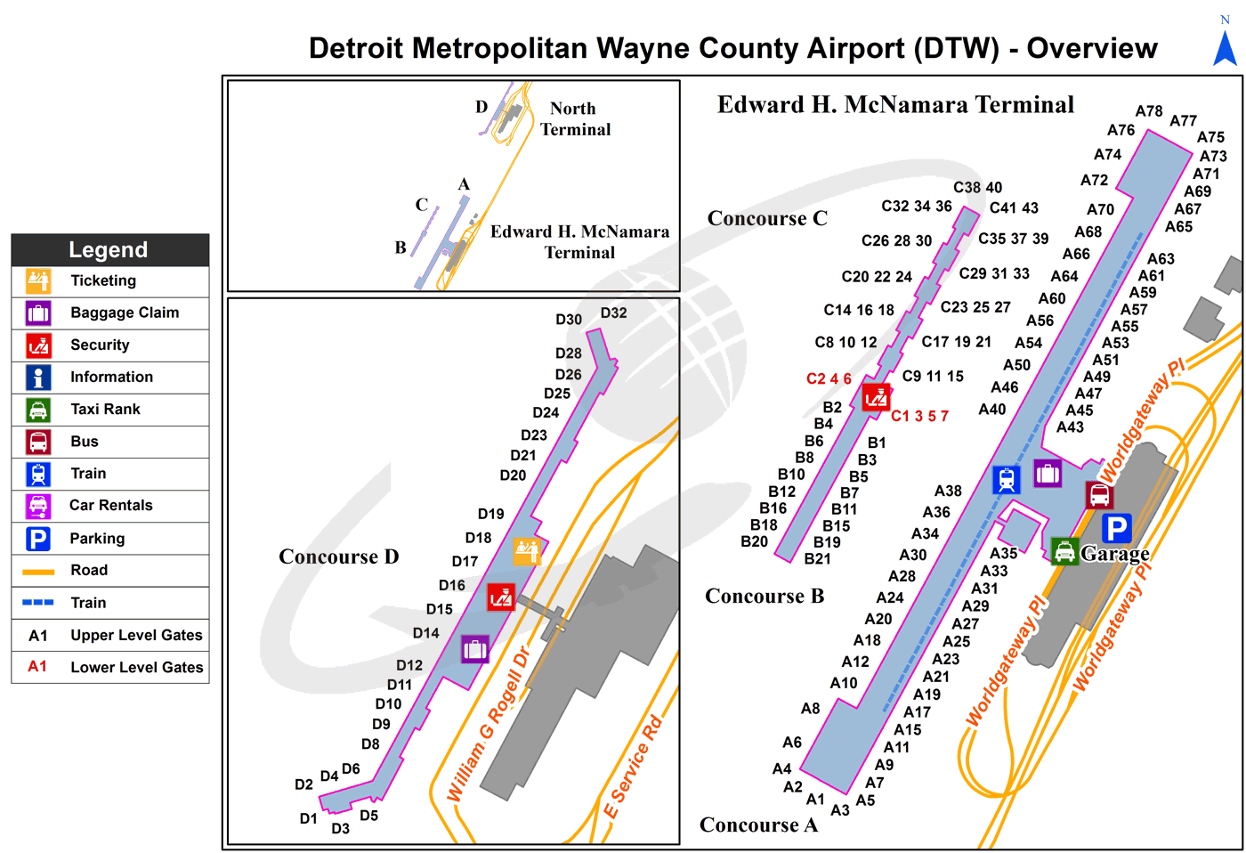 Detroit Metro (DTW) International Airport Michigan