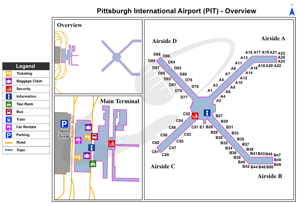 PIT Terminal Map
