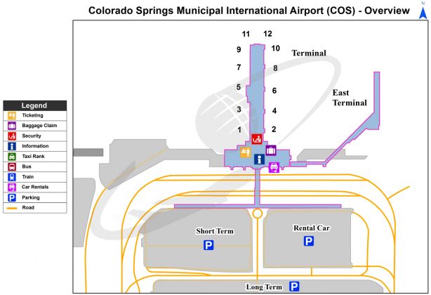 Colorado Springs Municipal Airport Cos Colorado 8787