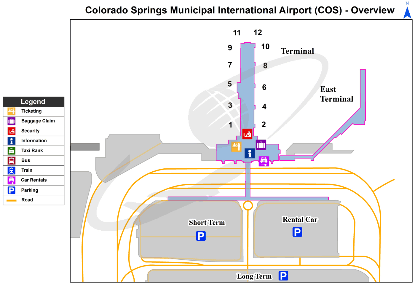 Colorado Springs Airport terminal map