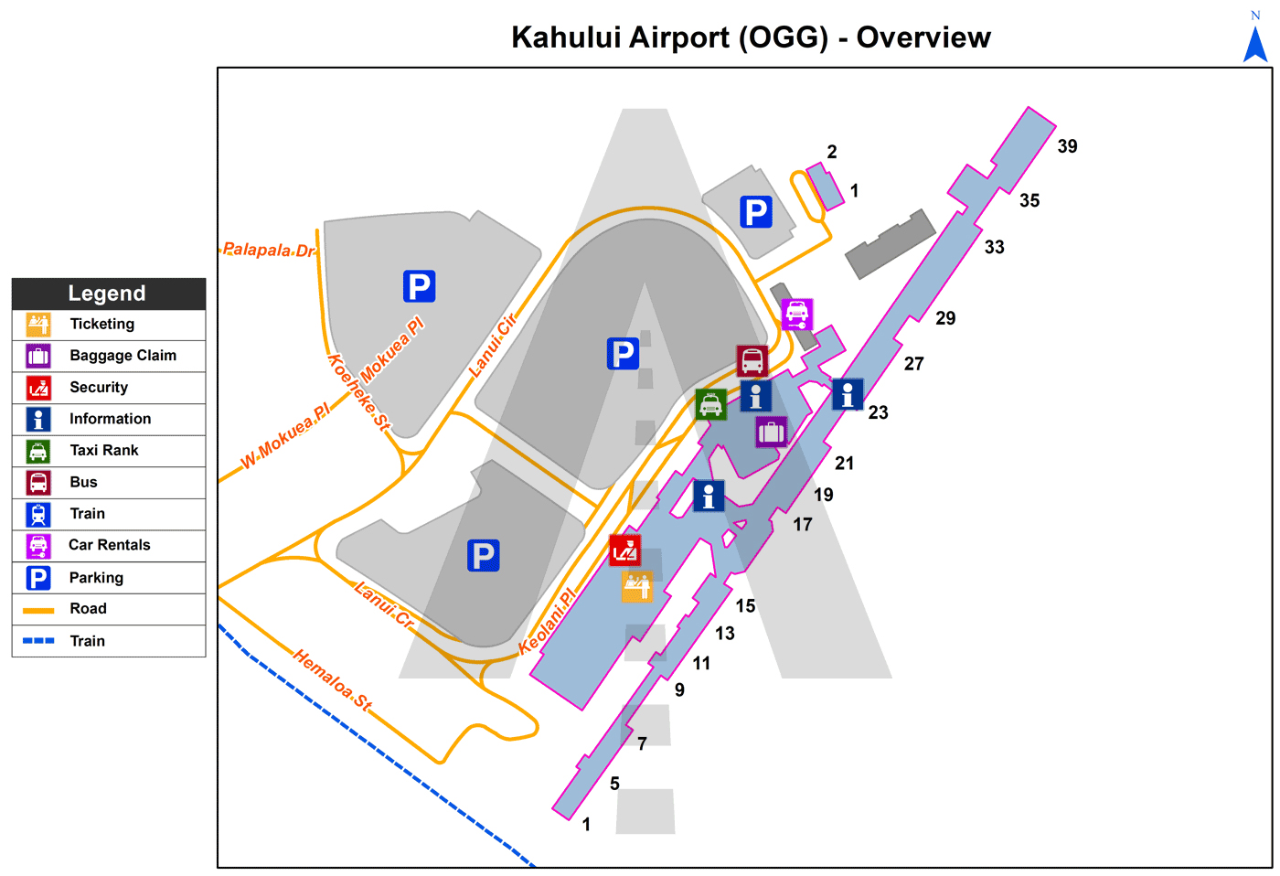 Kahului Airport terminal map