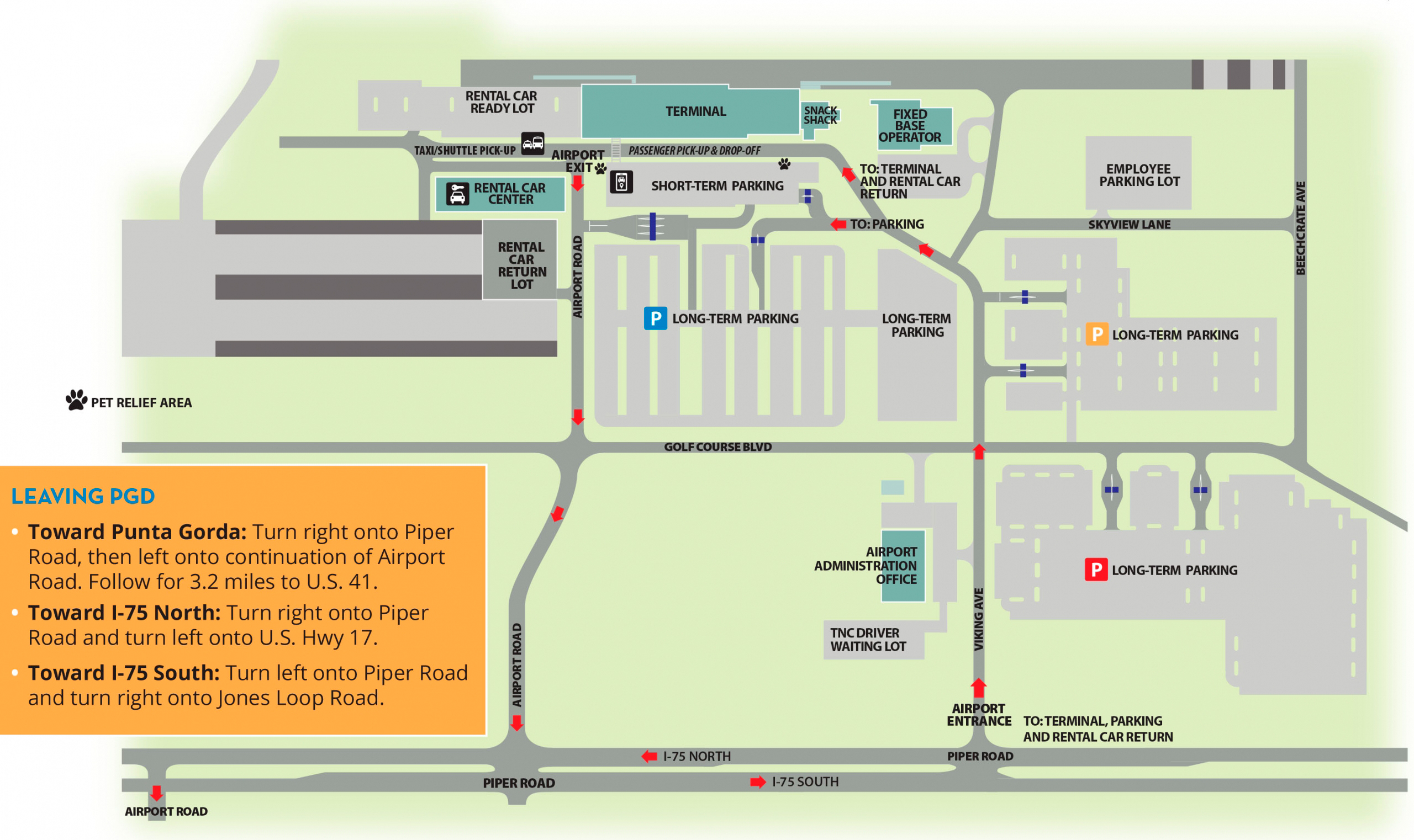 Punta Gorda AirportTerminal Map