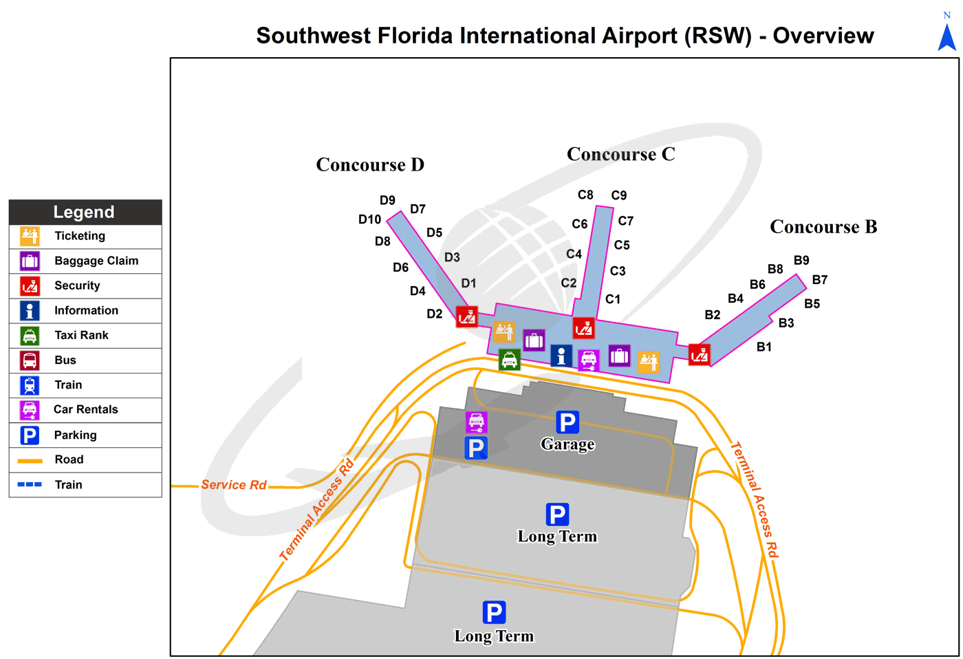 Southwest Florida International Airport terminal map