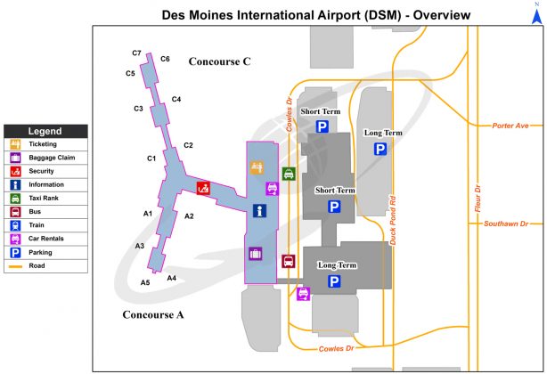 Des Moines International Airport (DSM) | Iowa