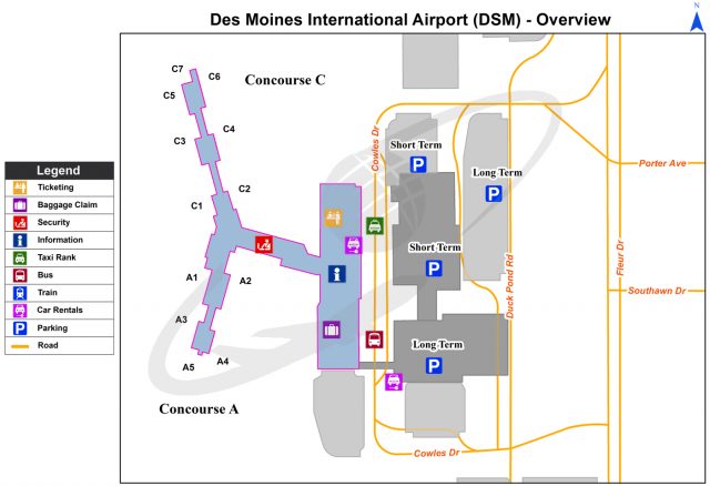 Des Moines International Airport (DSM) | Iowa