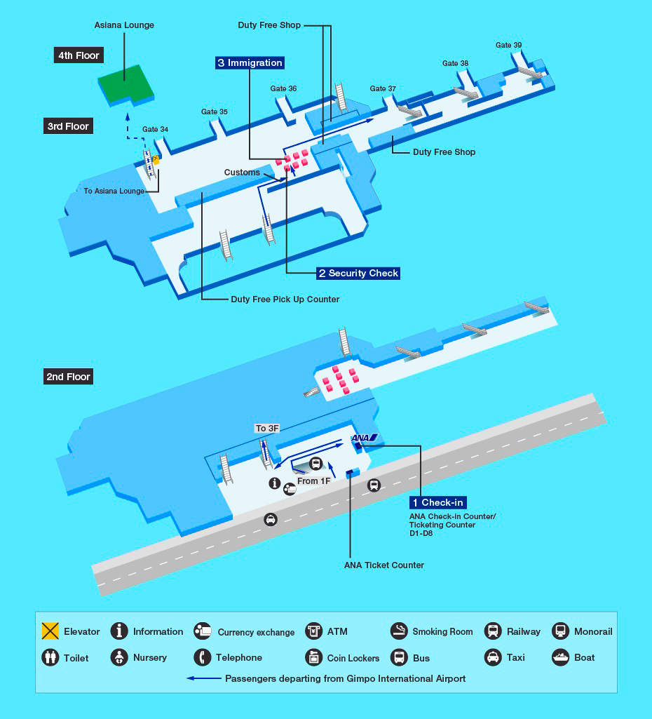 Gimpo International Airport terminal map 2