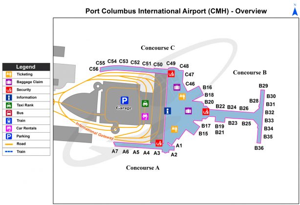 John Glenn Columbus International Airport (cmh) 