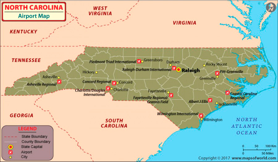 North Carolina Airports Full Review — Travel Information | Airportix