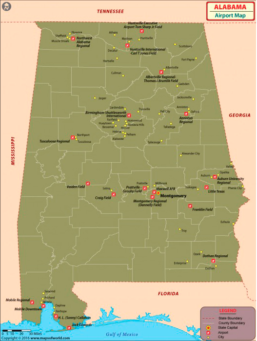 Alabama airports full guide maps and travel information airportix