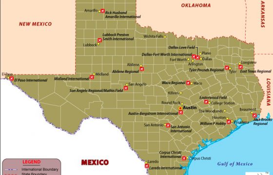 Airports In The US By States Airportix   Texas Airports 560x360 