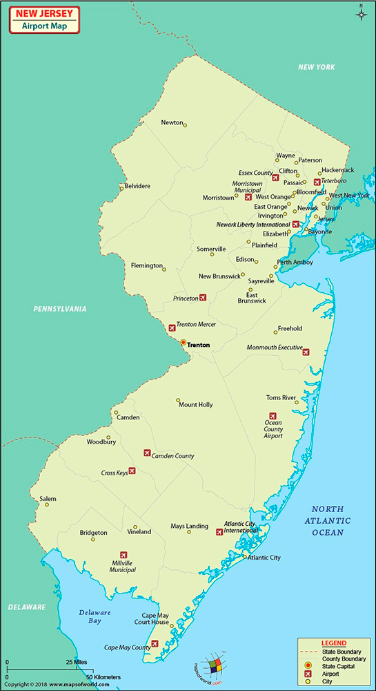 Airports in New Jersey Complete Review — Maps and Travel Information