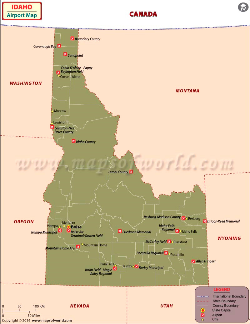 Idaho Airports Full Review Maps And Travel Information Airportix   Idaho Airports 