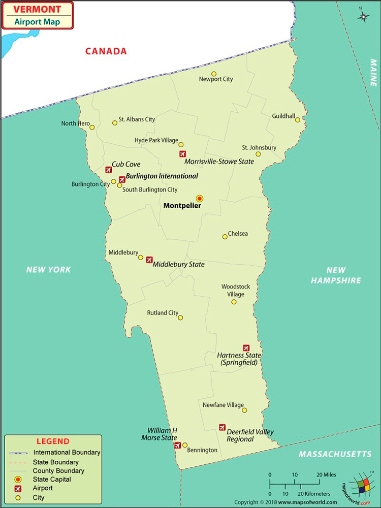 Vermont Airports Complete Guide Useful Travel Information Airportix   Vermont Airports 