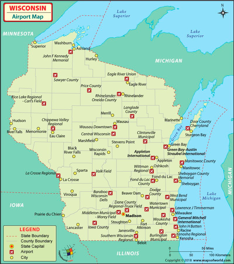map of airports in wisconsin        <h3 class=