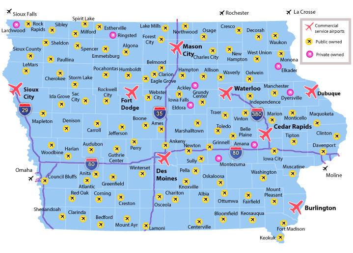 Iowa Airports Full Review — Usefull Travel Information