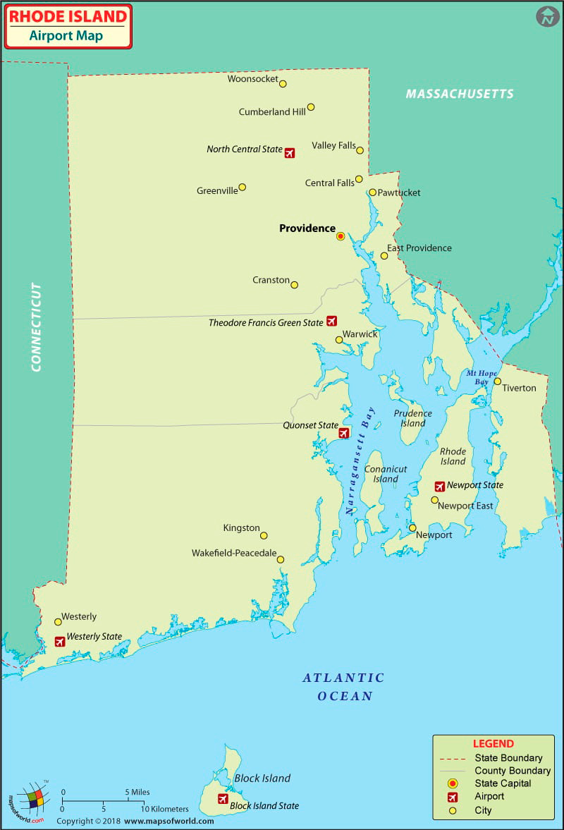 Rhode Island Airports Full Guide — Maps and Travel Information Airportix