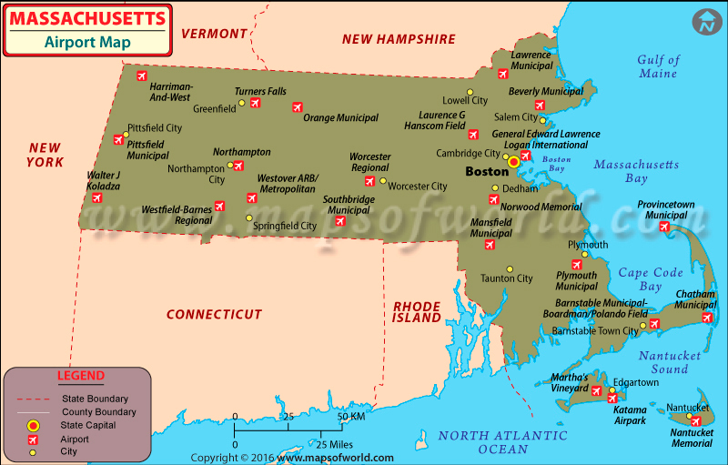 Massachusetts Airports Complete Review — Maps and Travel Information