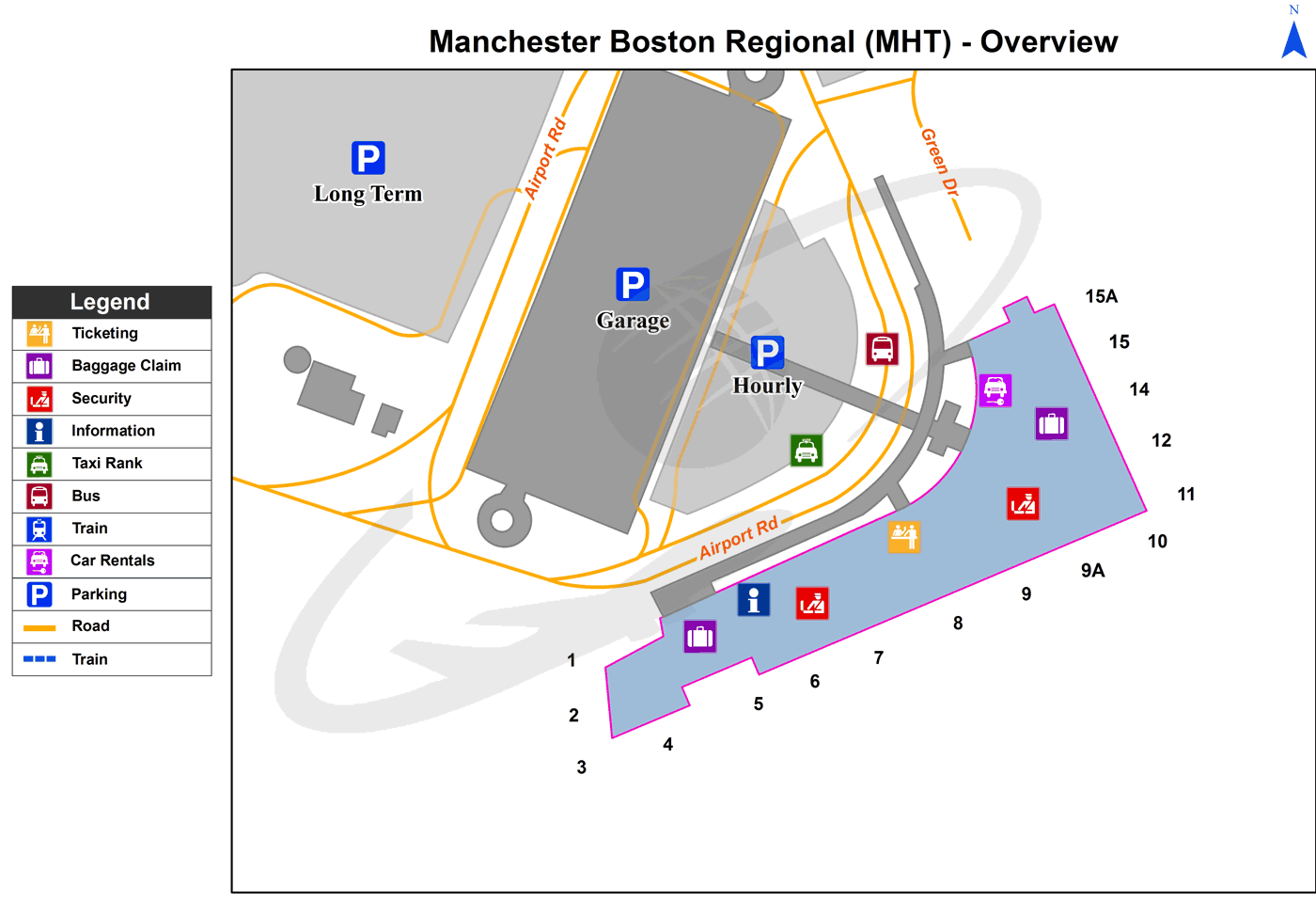Airport MHT map