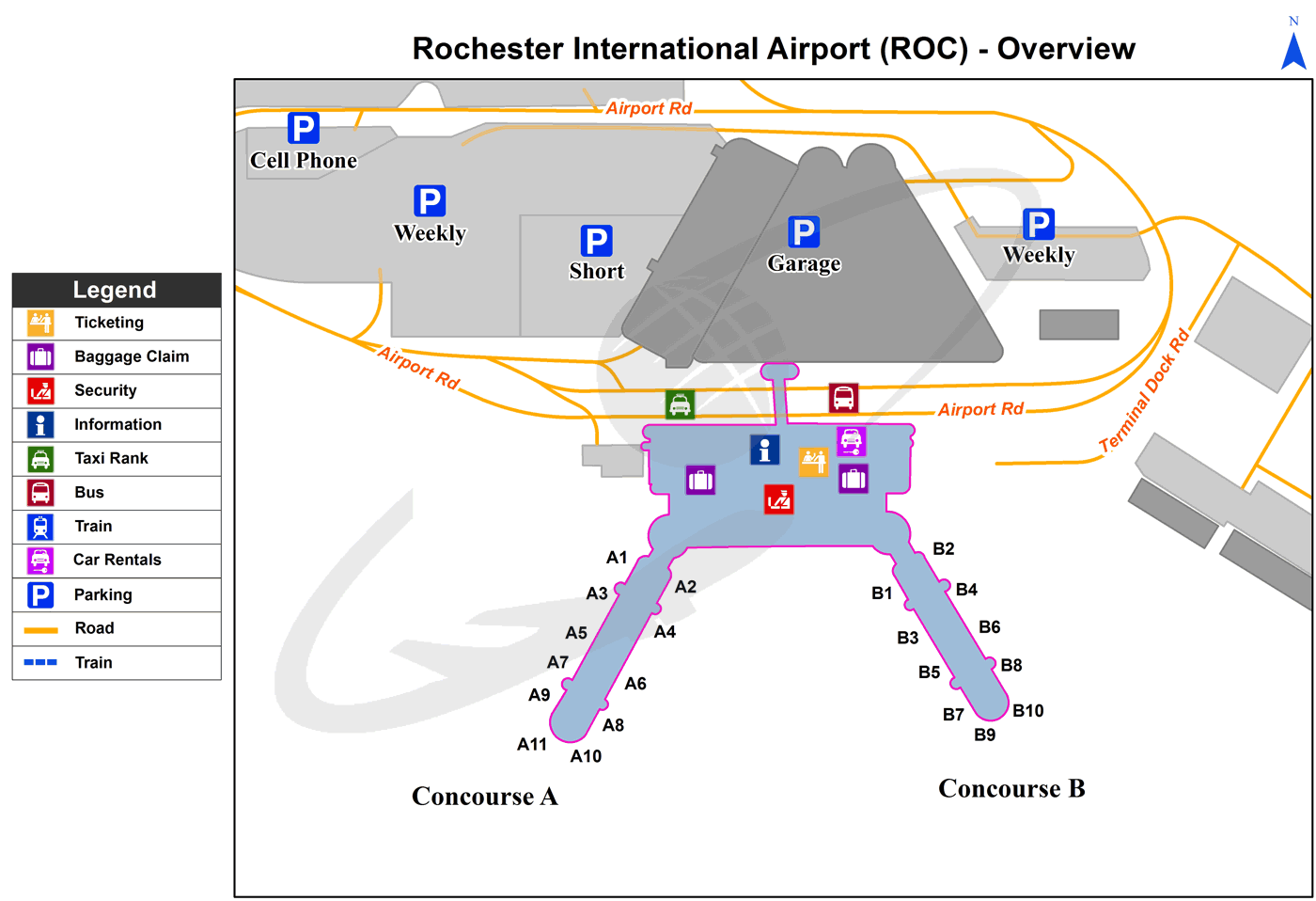 Airport ROC map