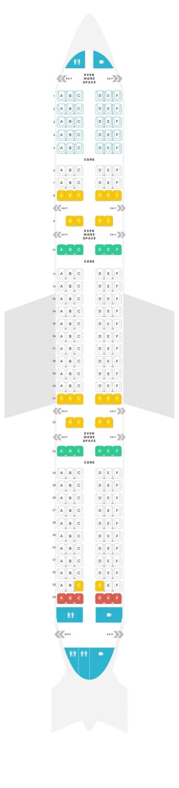 JetBlue A321 Seat Map — How to Choose the Best Seats for the Flight?