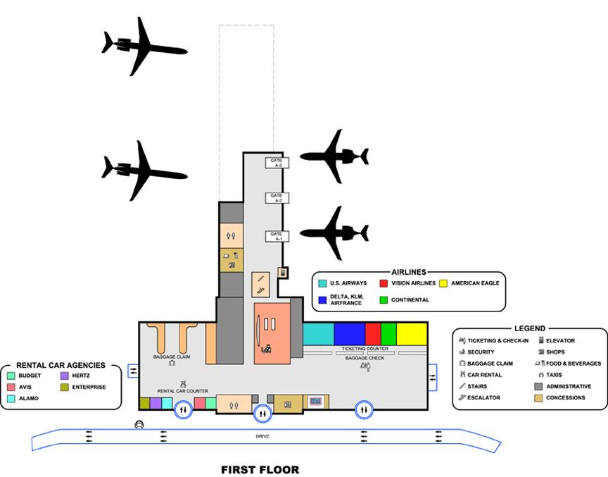VPS Airport map