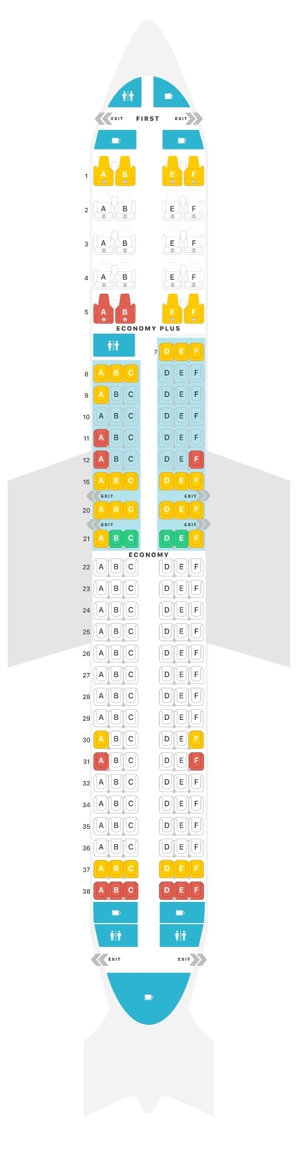 Boeing United 737 900 Seat Map