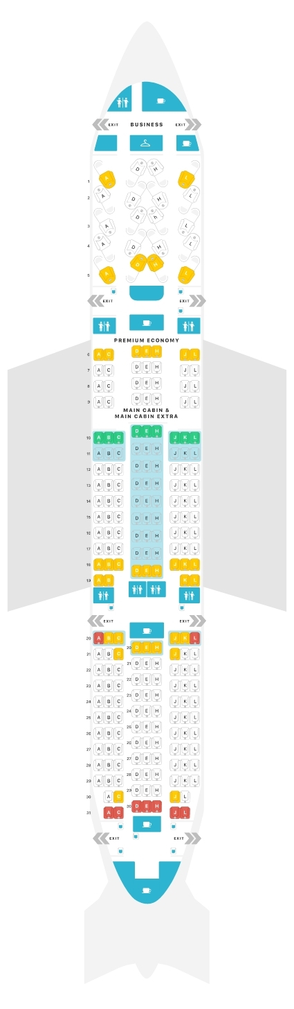 boeing 787-8 seat map american airlines