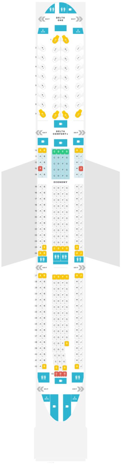 Airbus A330 300 Delta Seat Map - Airportix