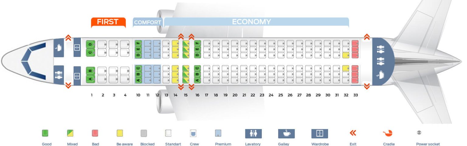 Delta A320 (A320 200) Seat Map - Airportix