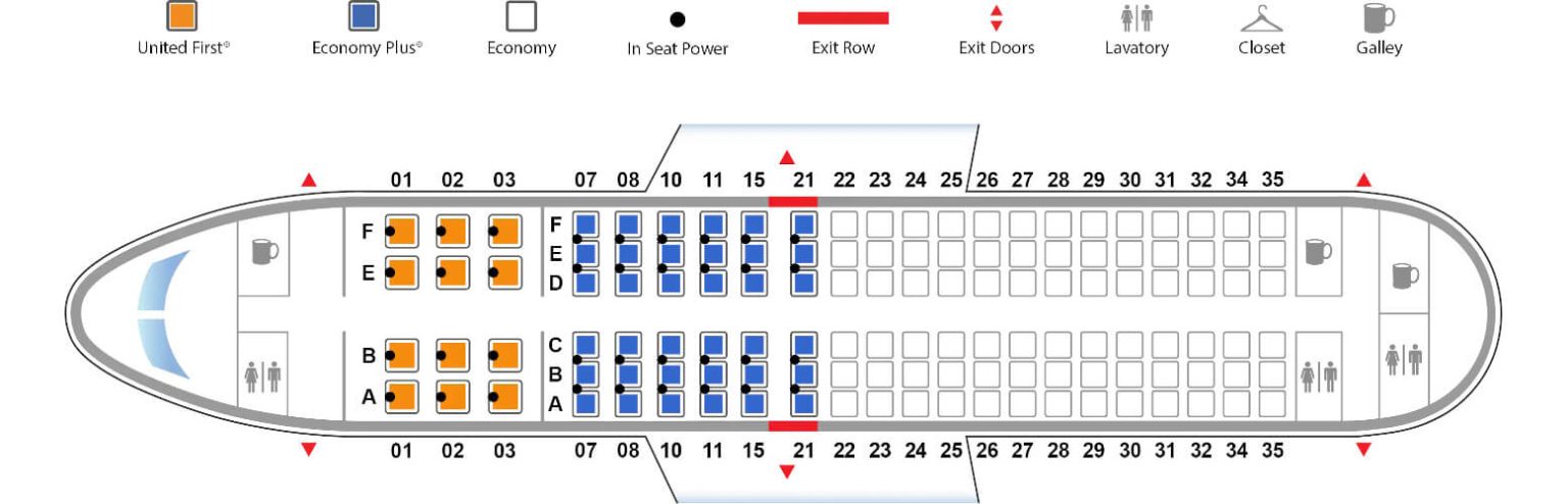 Airbus A319 United Seating Map - Airportix