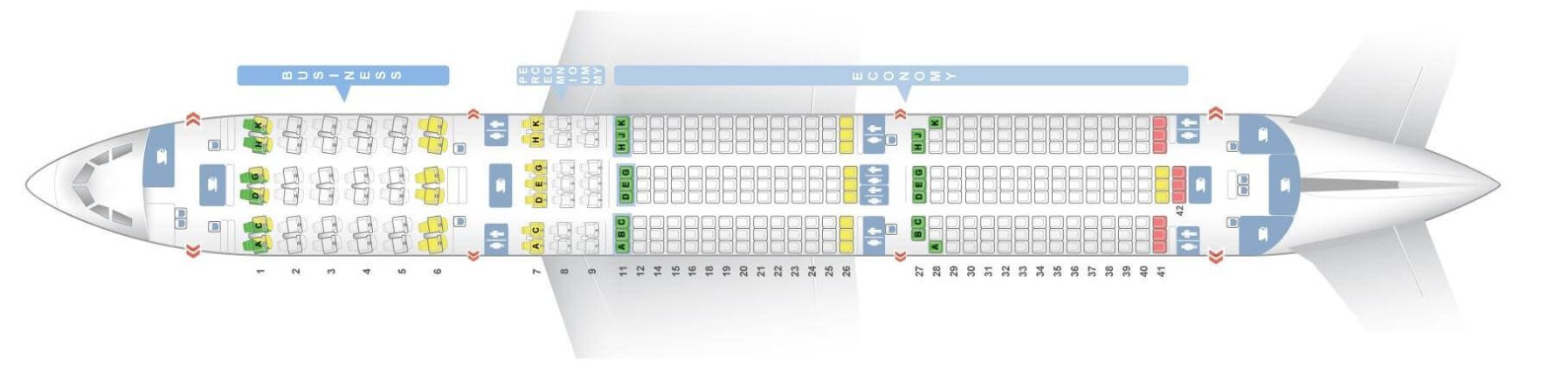 A350-900 Lufthansa Seat Map — Chose the best seat