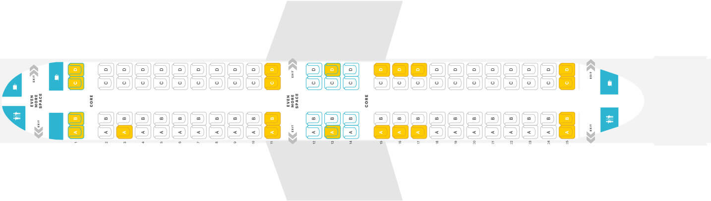 JetBlue E190 seat map