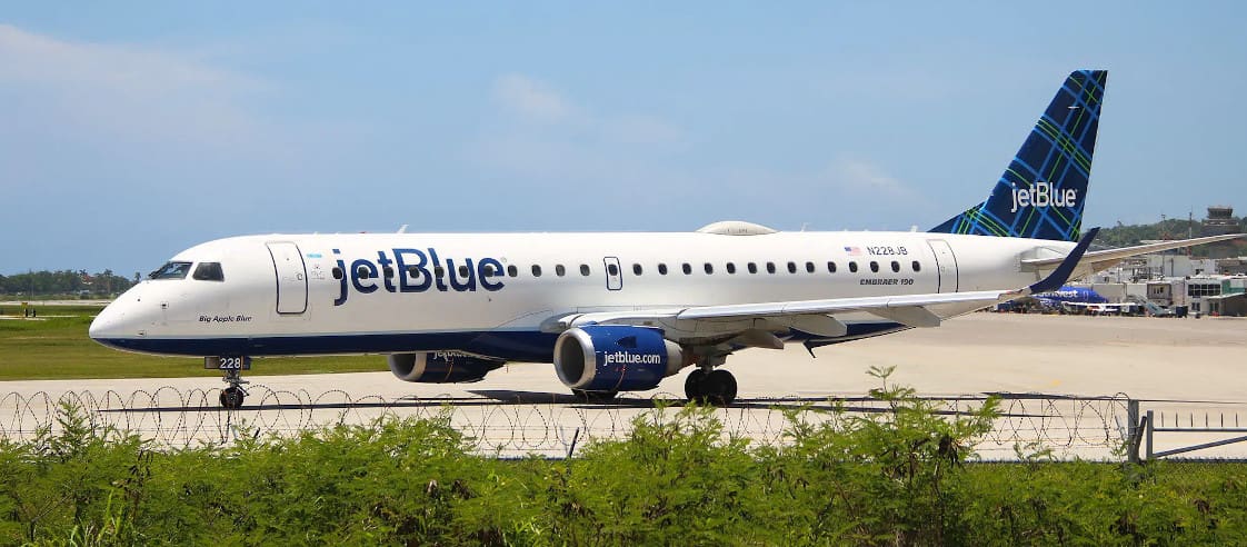 JetBlue E190 seat map