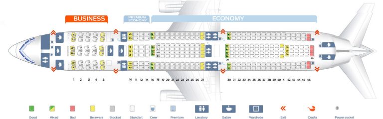 Lufthansa A340 Seat Map - Airportix