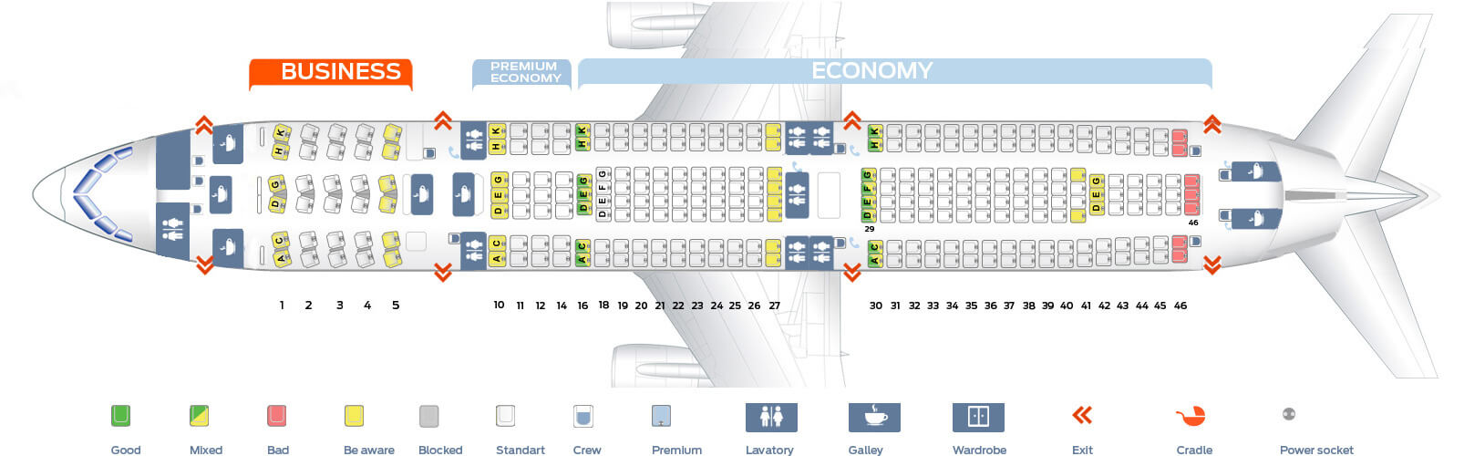 Lufthansa Airbus A340-300 seat map
