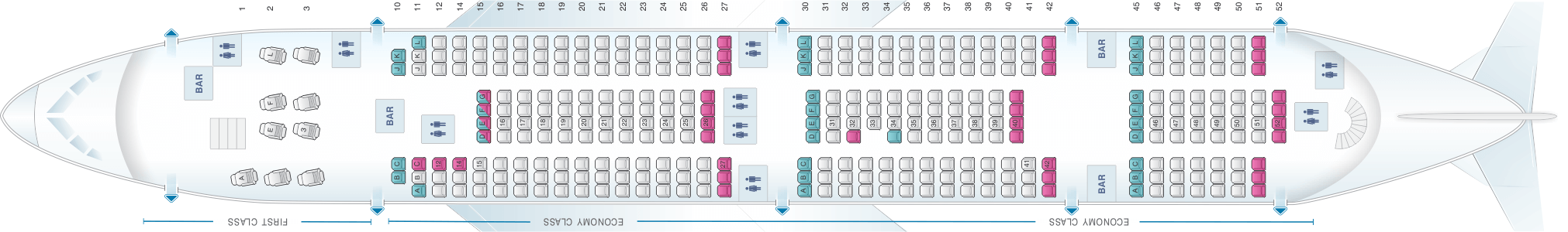 Air France A380 Seat Map