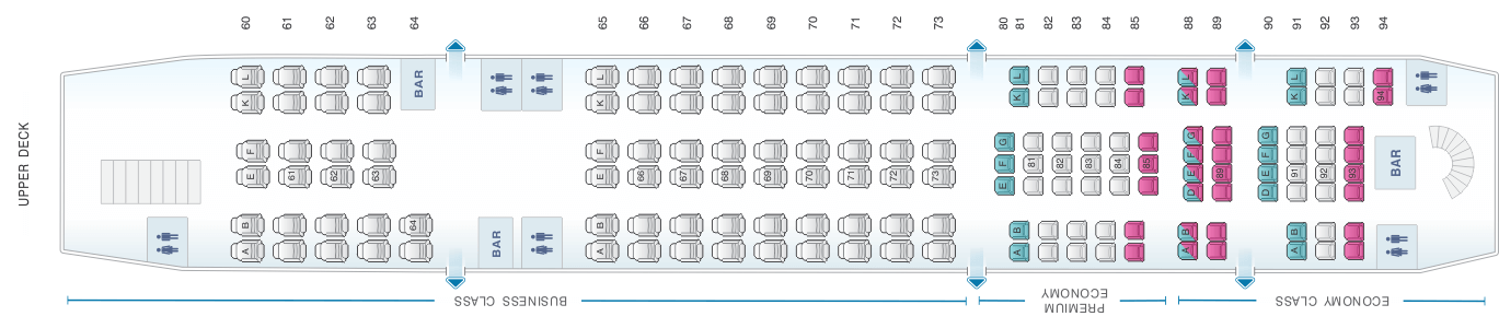 Air France A380 Seat Map