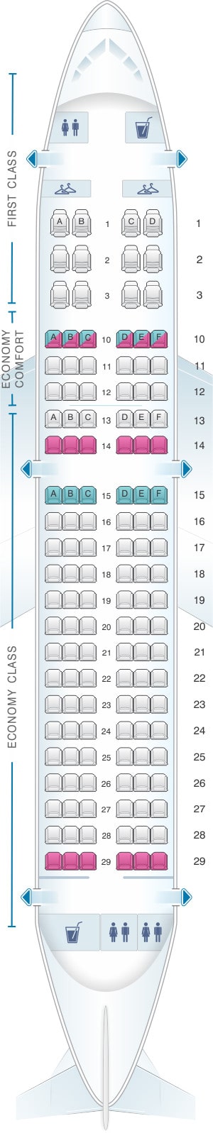 Airbus A319 Delta Seat Map