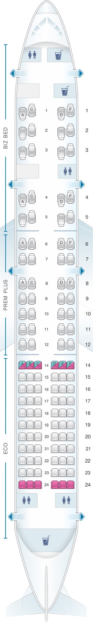 British Airways 757 Seat Map