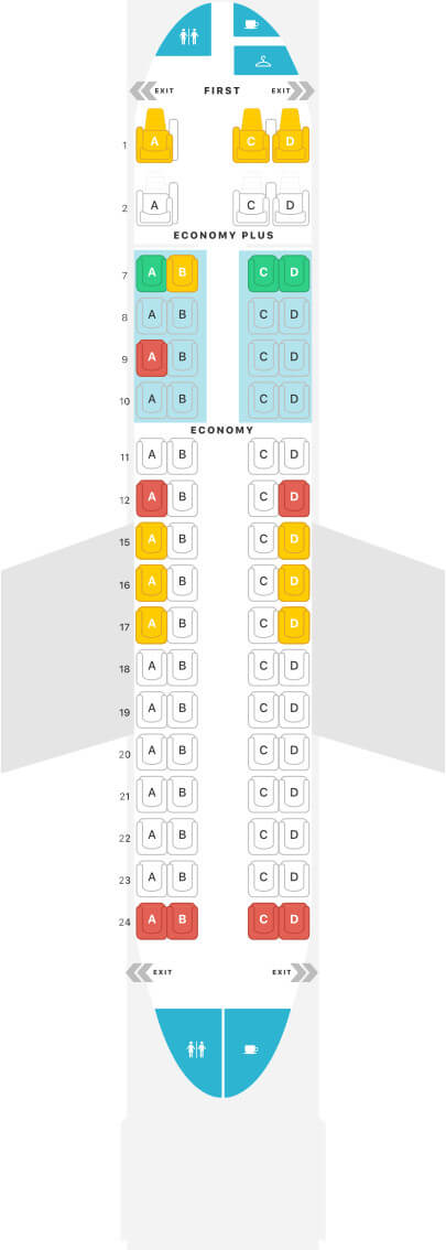 Embraer 170 United Seat Map