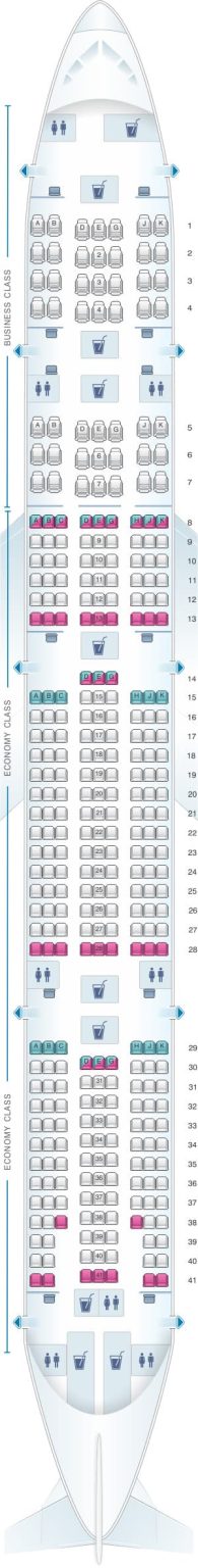 Boeing 777 300ER Turkish Airlines Seat Map - Airportix