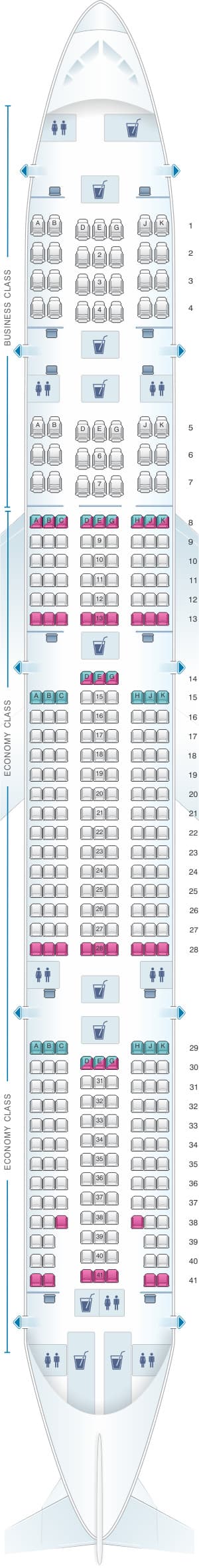 Boeing 777-300ER Seat Map Turkish Airlines