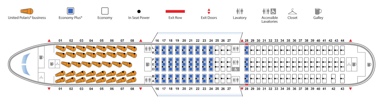 United 767-400ER Seat Map