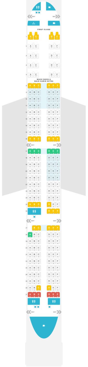 Airbus A321neo American Airlines Seat Map - Airportix