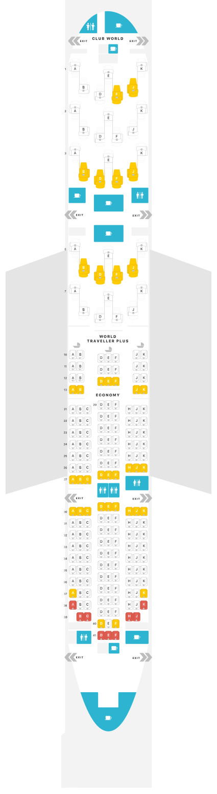 British Airways 787 Seat Map