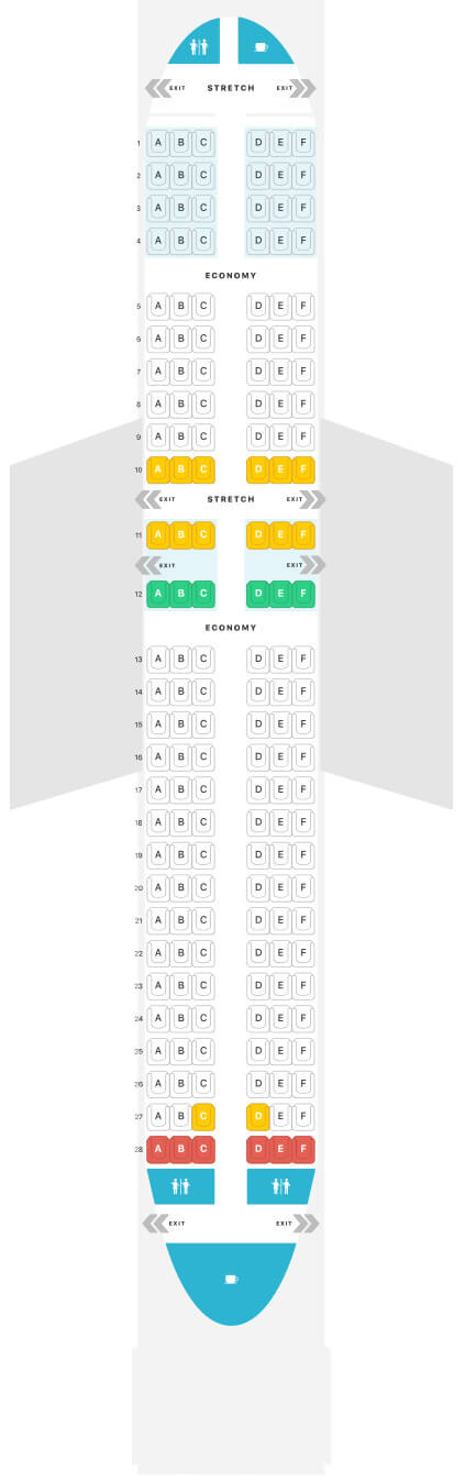 Frontier A320 Seat Map