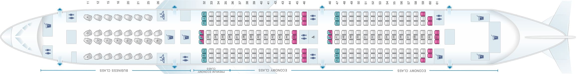 Hawaiian Airlines 787 (787-9) Seat Map