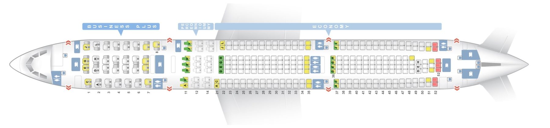 Iberia Airbus A330 Seat Map - Airportix